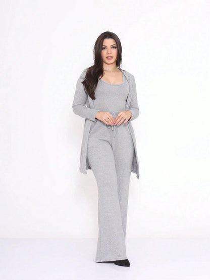 Kit 3 Peças Lanzinha • Pantalona + Blusa + Quimono