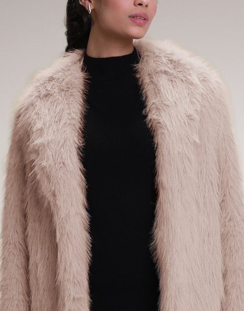 Casaco Fake Fur Lea Marfim