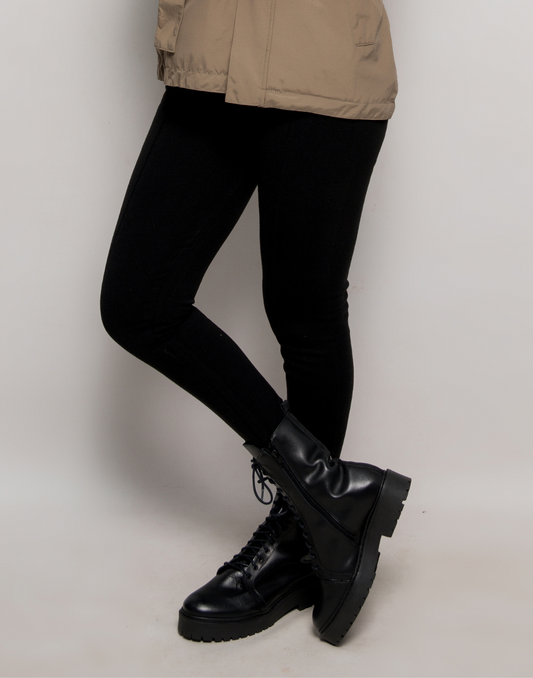Legging Tricot Invernada Stripe Preta