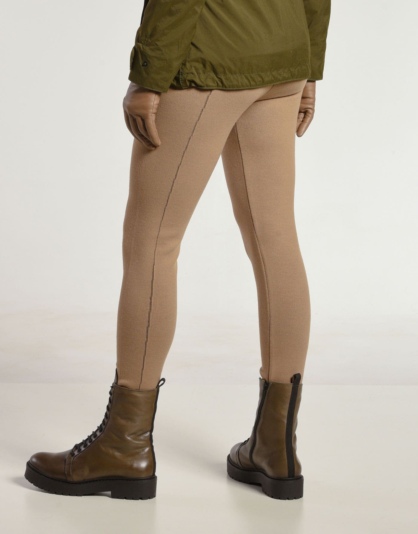 Legging Tricot Invernada Stripe Bege Bruma